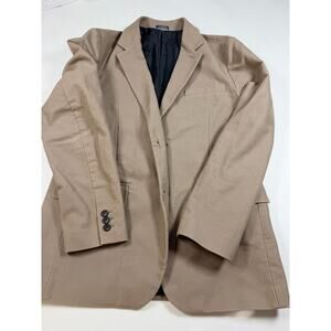 Gap Men’s Tailored Cotton Blazer – Size Medium Classic Taupe | 100% Cotton